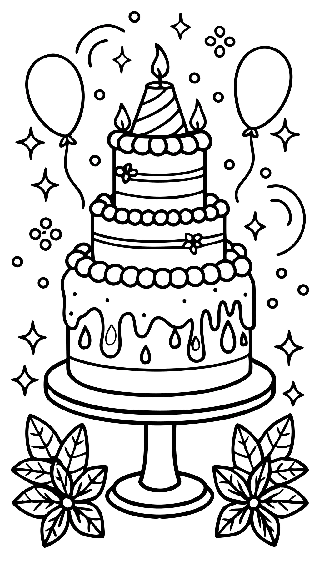 cakes coloring pages